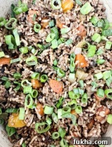 A pan full of Cajun Dirty Rice