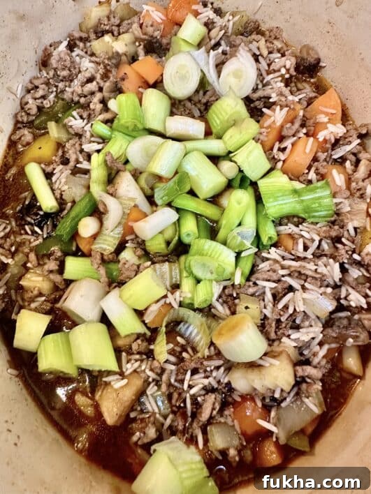Cajun Dirty Rice - with added rice ready for cooking 