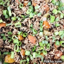 A pan full of Cajun Dirty Rice