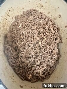 pot of minced beef