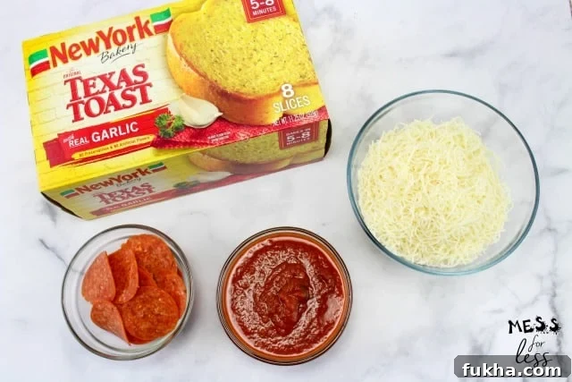 Cheesy Garlic Bread Pizza Recipe 4 ingredients for texas toast pizza