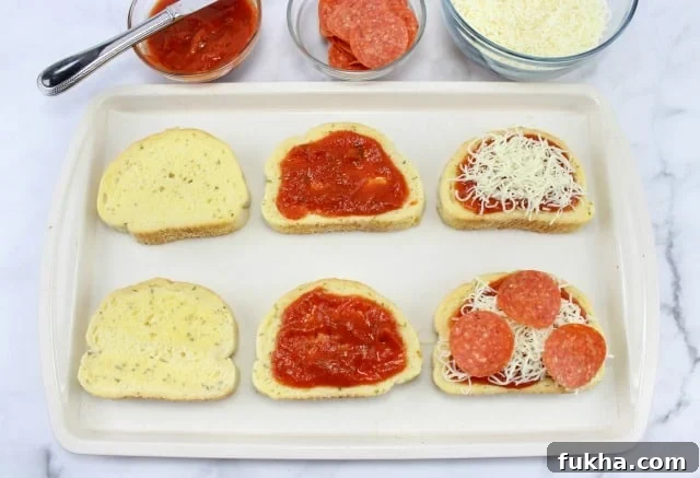 Cheesy Garlic Bread Pizza Recipe 5 making garlic bread pizza