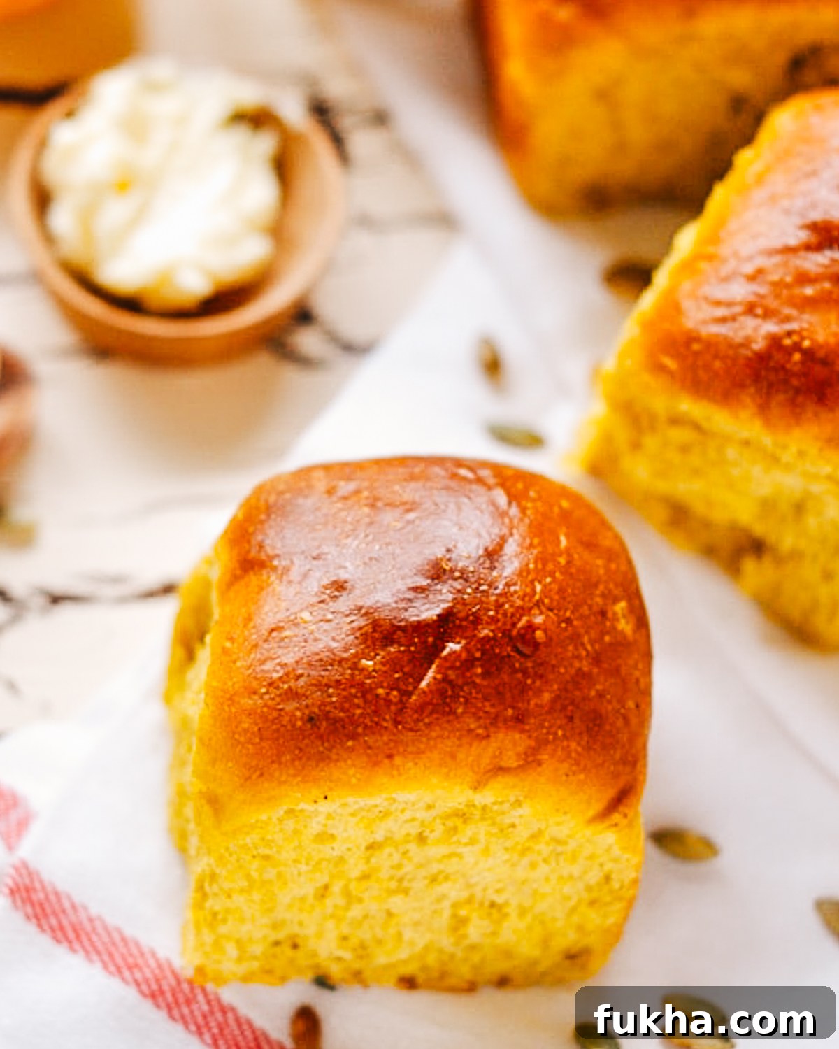 Pumpkin Dinner Rolls.