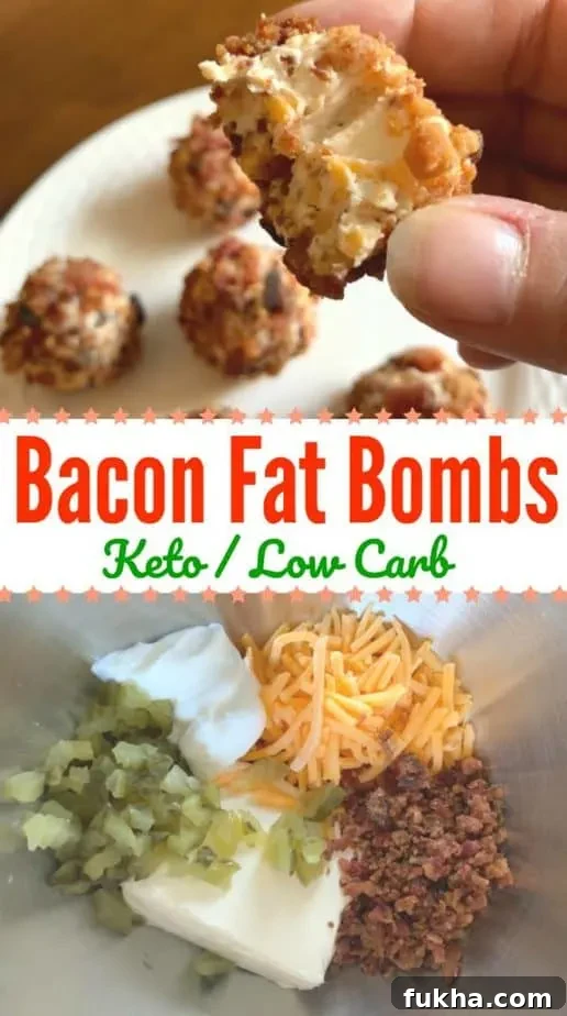 bacon cheese fat bomb pin