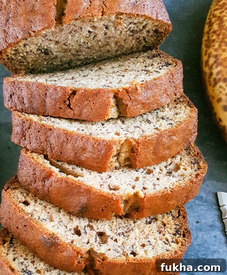 Banana Bread Recipe for Two Using 2 Bananas 5 Slices of moist banana bread