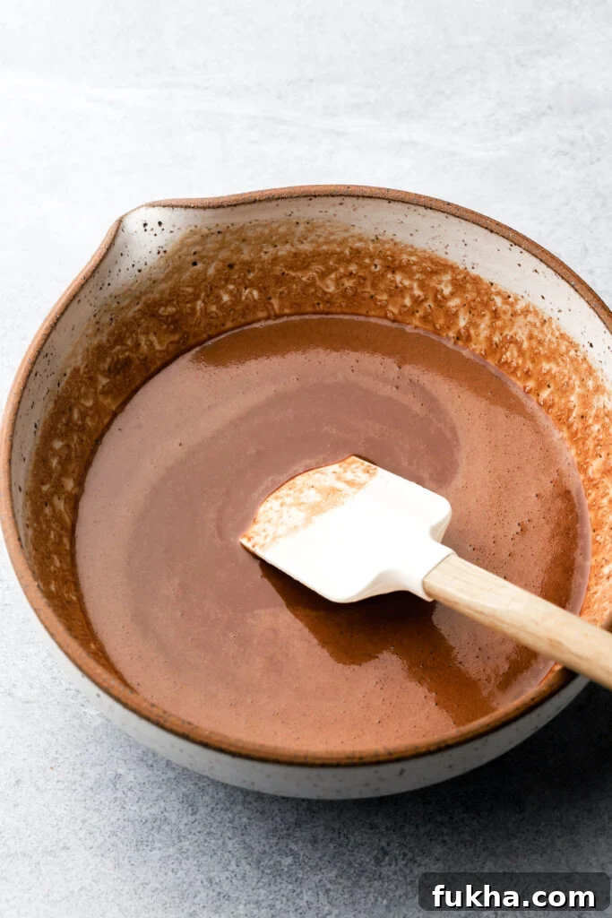butter and chocolate melted together