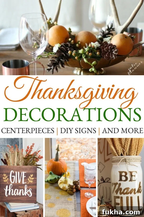 15 Easy DIY Thanksgiving Decorations! Decorate your home with these DIY Thanksgiving Decorations that are quick, easy and perfect to transform your home for the Thanksgiving holiday! DIY Thanksgiving Decorations To Dress Up Your Home