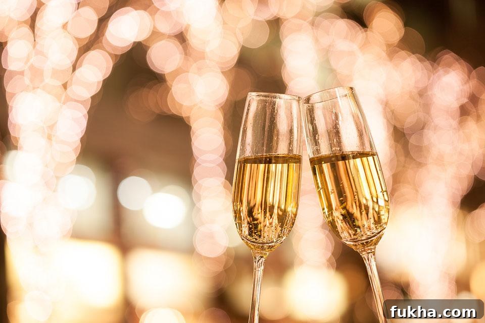 A glass of champagne for celebration