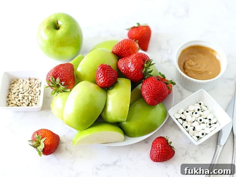 Ingredients to make monster apples