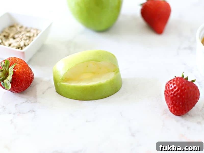 apples with a mouth cut out