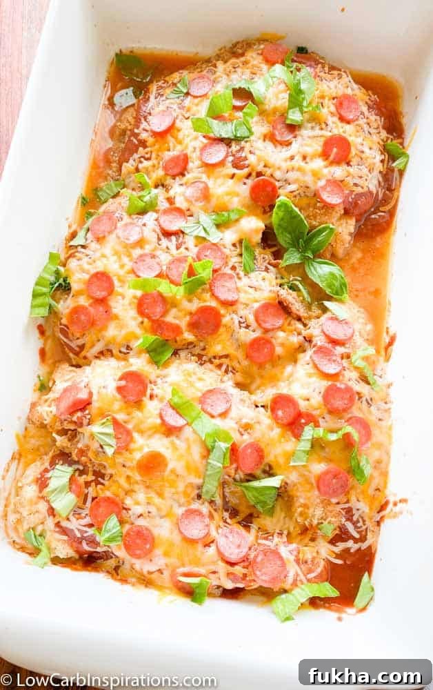 Low Carb Baked Pizza Chicken for Keto Dinner 18 Low Carb Baked Pizza Chicken Recipe