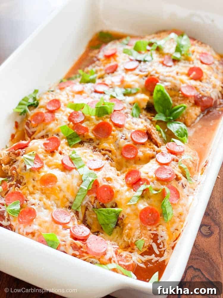 Low Carb Baked Pizza Chicken for Keto Dinner 20 Low Carb Baked Pizza Chicken Recipe