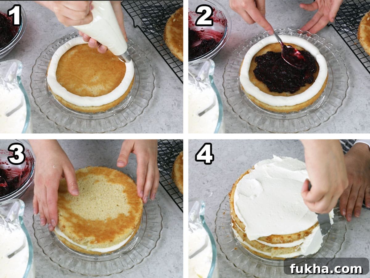 Decadent Chantilly Cream Cake Recipe 7 Steps to assemble chantilly cake