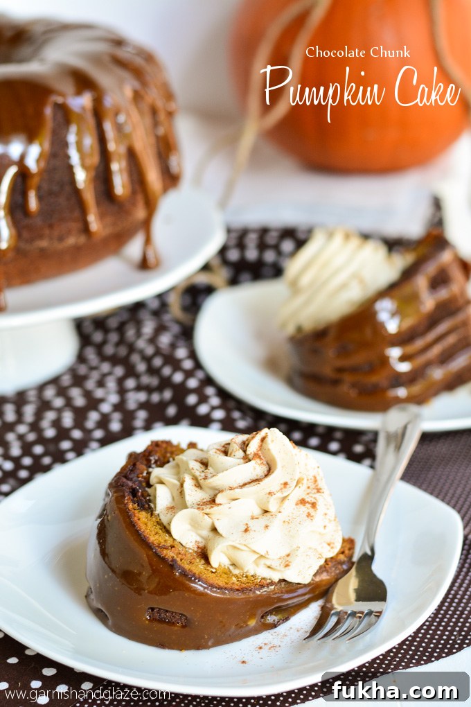 Chocolate Chunk Pumpkin Cake | Garnish and Glaze