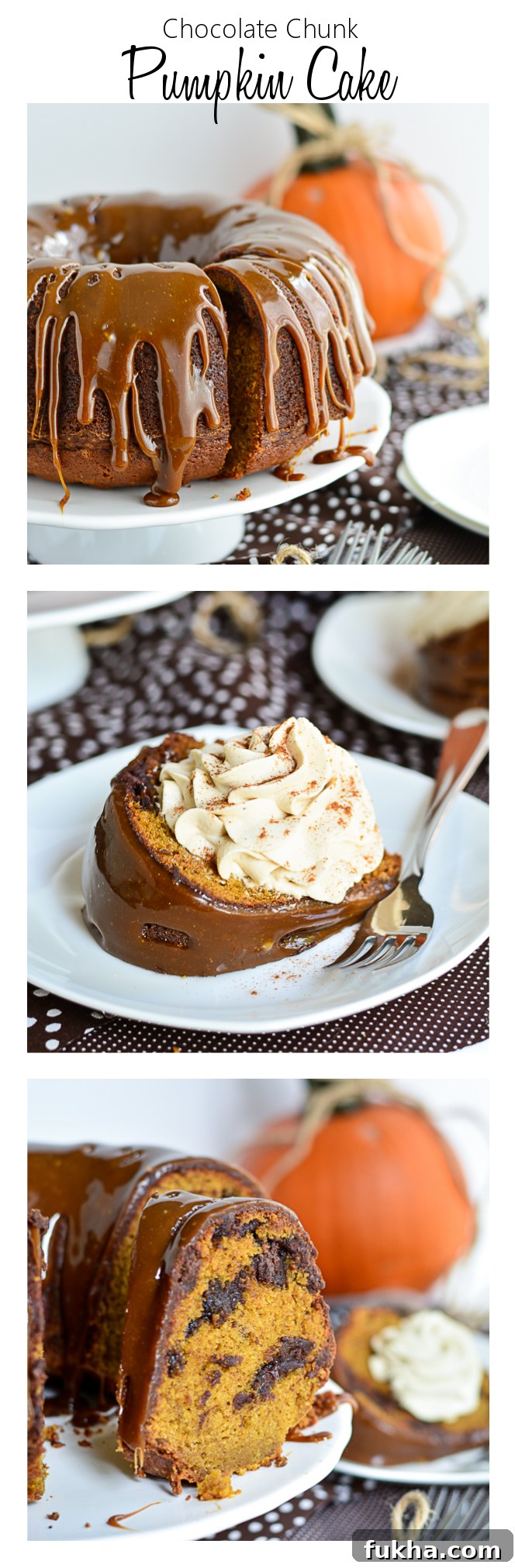 Chocolate Chunk Pumpkin Cake | Garnish and Glaze