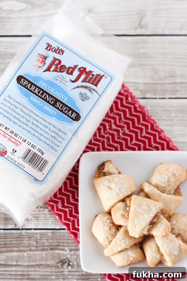 Gluten Free Vegan Walnut Crescent Cookies Recipe 3 Gluten Free Vegan Walnut Crescent Cookies. Soft crescent cookies with a cinnamon walnut filling and a sprinkling of Bob's Red Mill sparkling sugar on top.