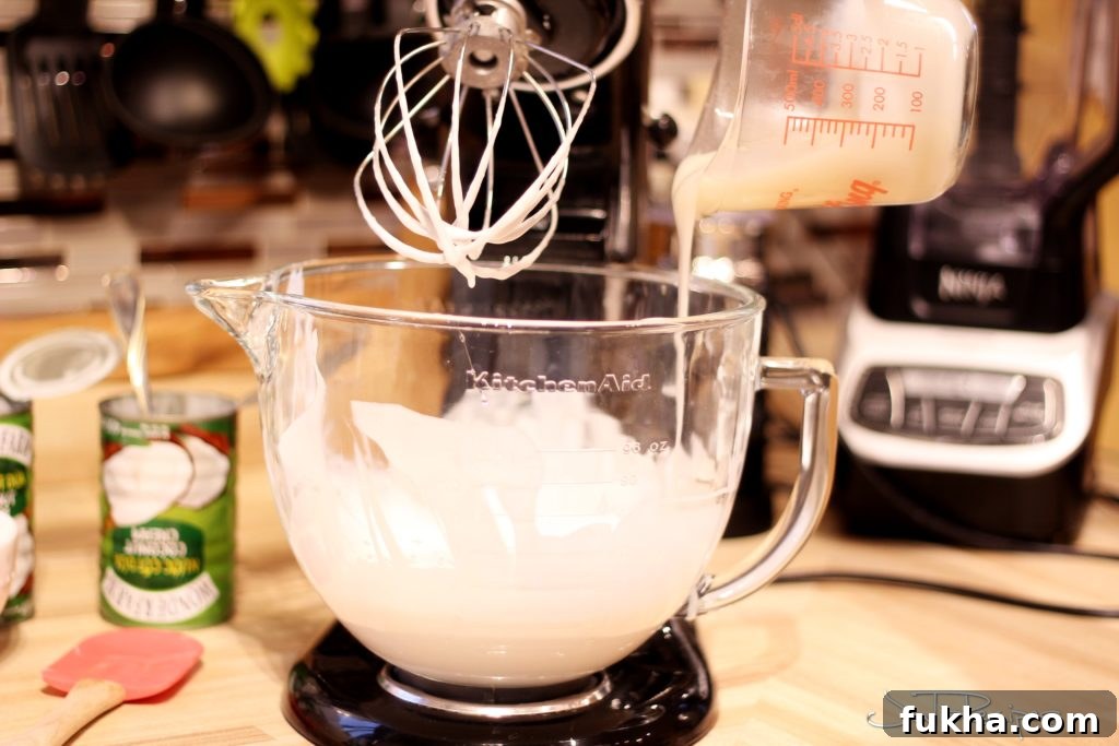 No-Churn Coconut Milk Ice Cream Recipe (Vegan) 5 how to whip the coconut cream