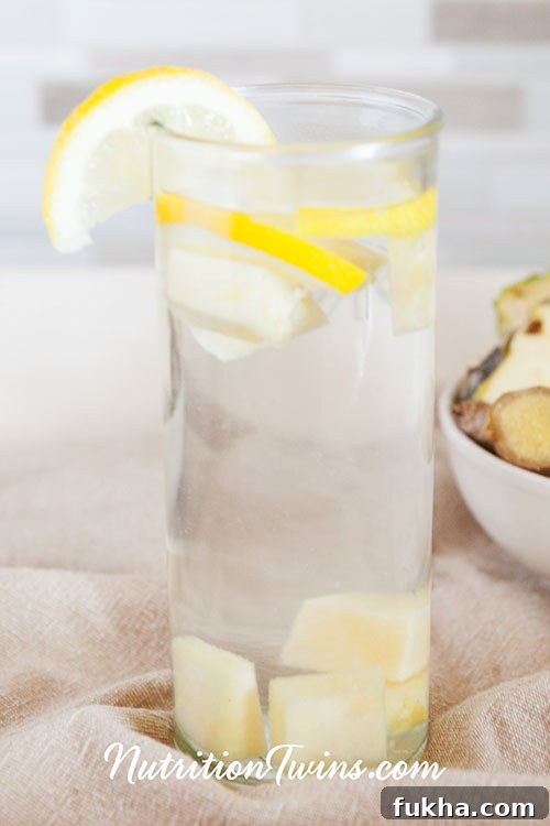 Pineapple Lemon Ginger Infused Water Antibloat Detox