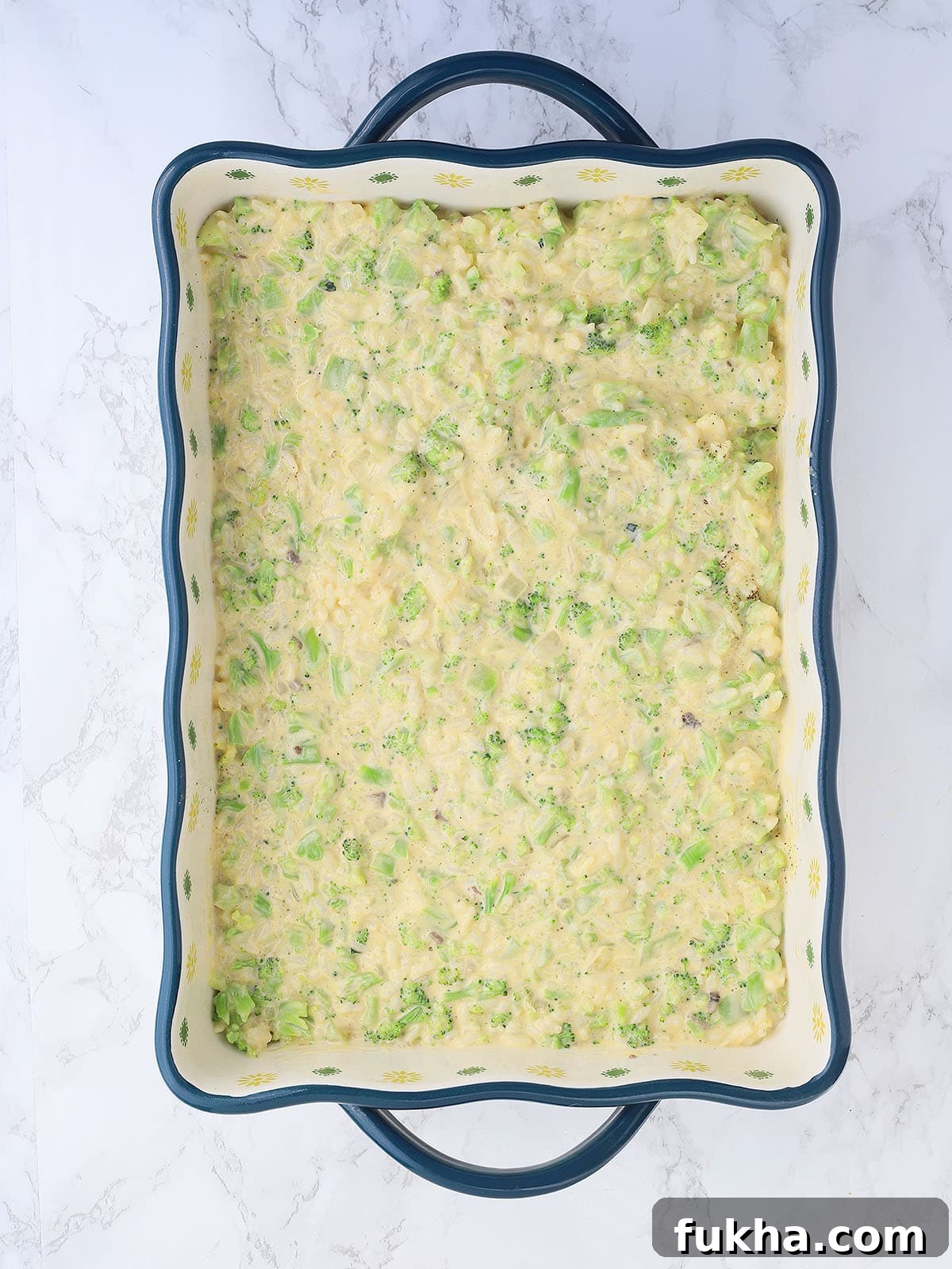 Creamy Broccoli Cheese Casserole 8 cheesy broccoli casserole spread into a 9 x 13 x 2 inch casserole dish
