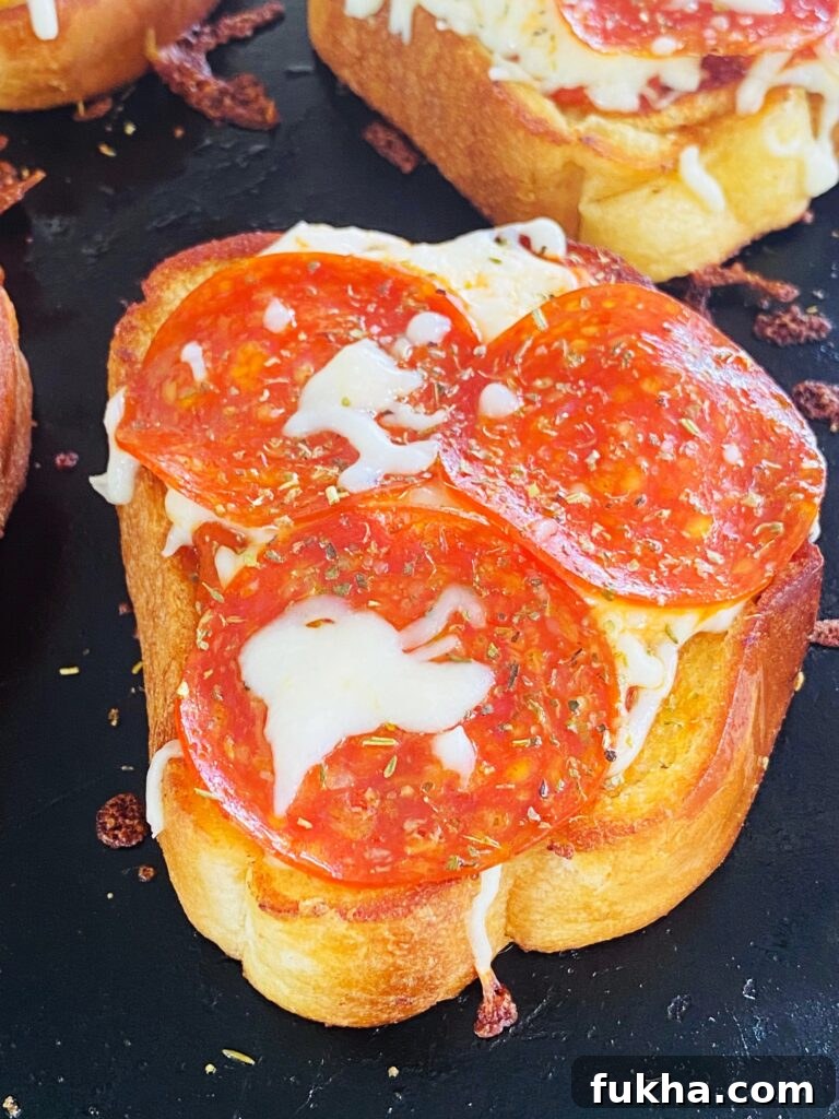 Blackstone Garlic Toast Pepperoni Pizzas