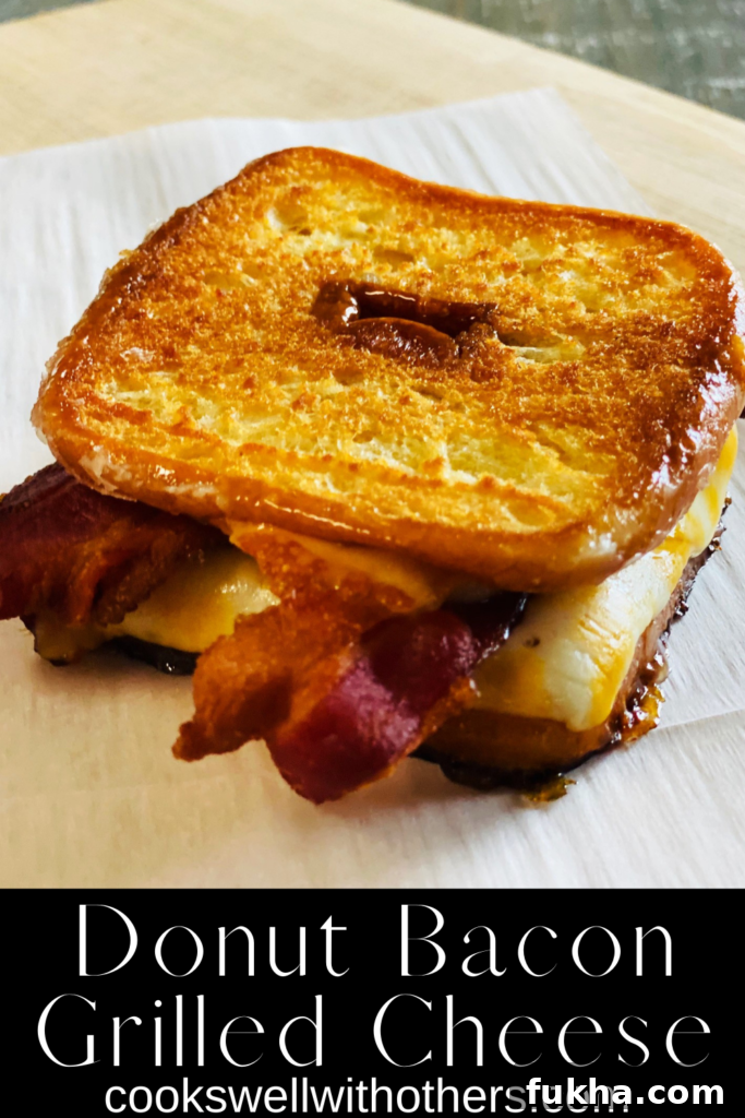 Donut Bacon Grilled Cheese finished sandwich
