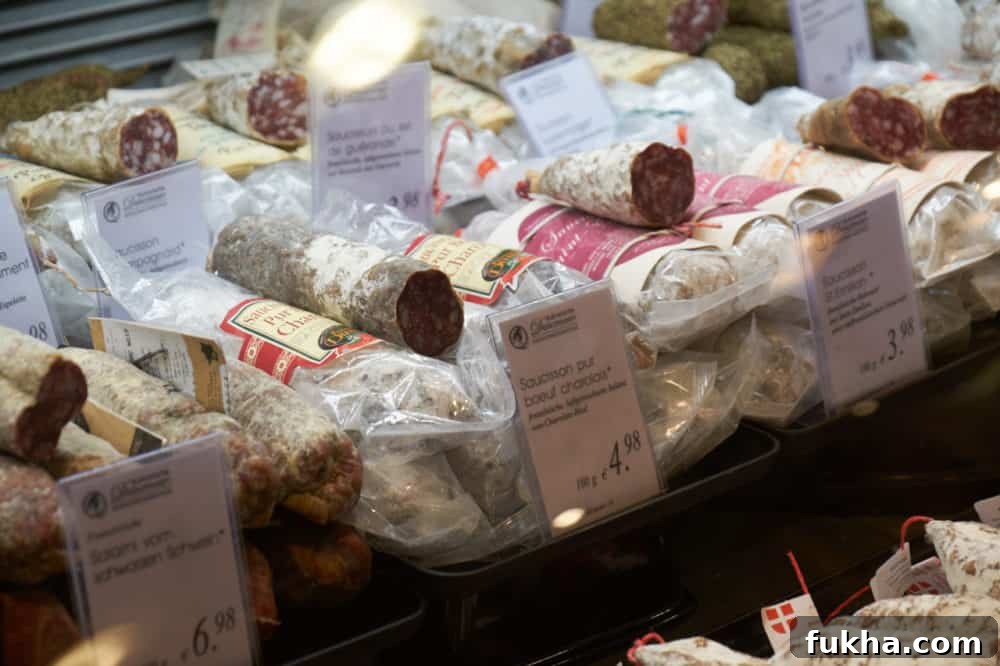 24-Hour Berlin Food Guide: What to Eat in a Day 13 Charcuterie case at KaDaWe, Berlin, Germany.