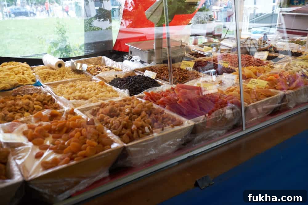24-Hour Berlin Food Guide: What to Eat in a Day 10 Dried fruits and nuts at an outdoor Berlin market.