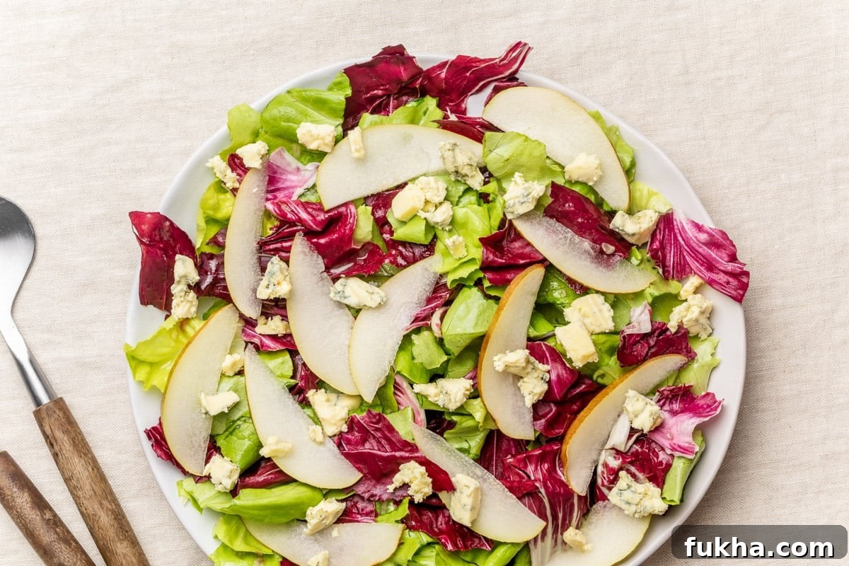 radicchio salad on a plate ready to serve.