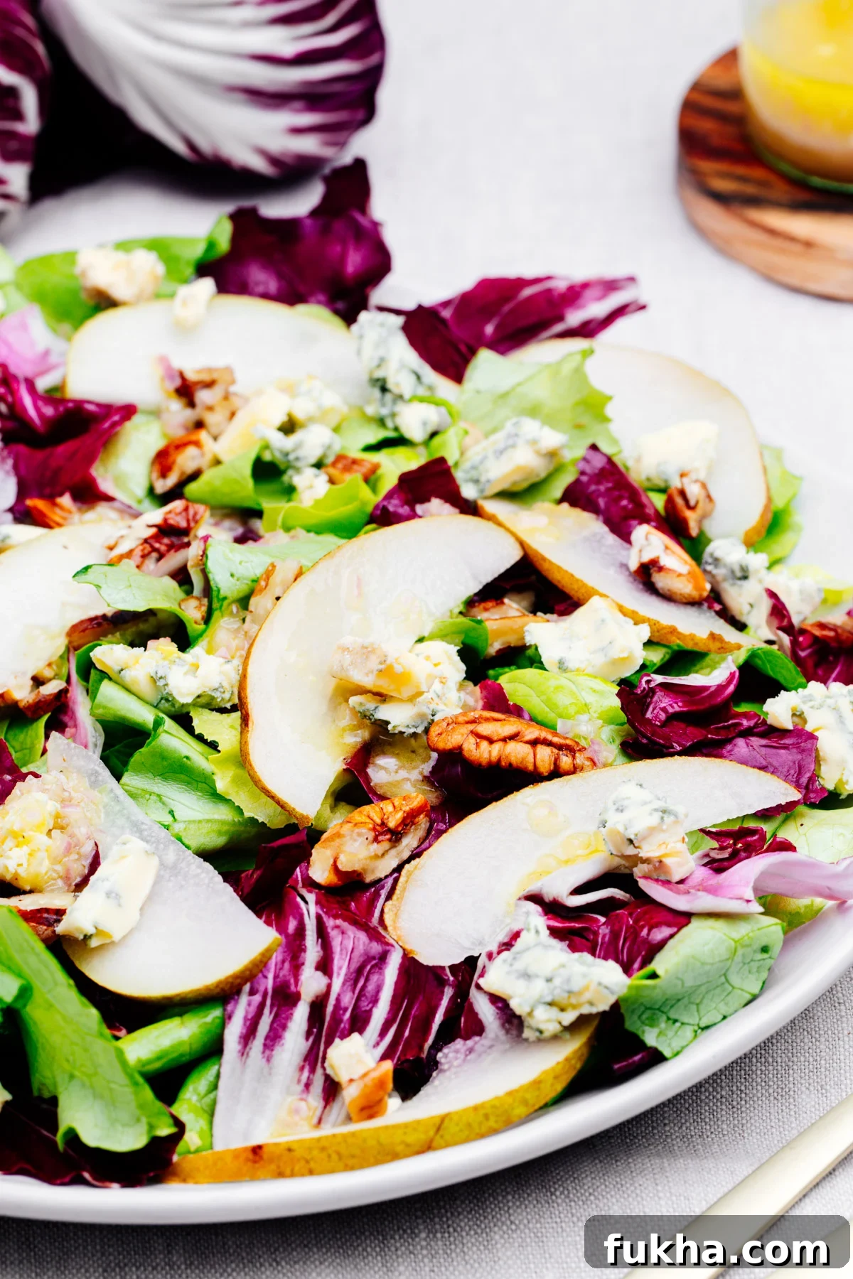 Close up of Radicchio Salad served.