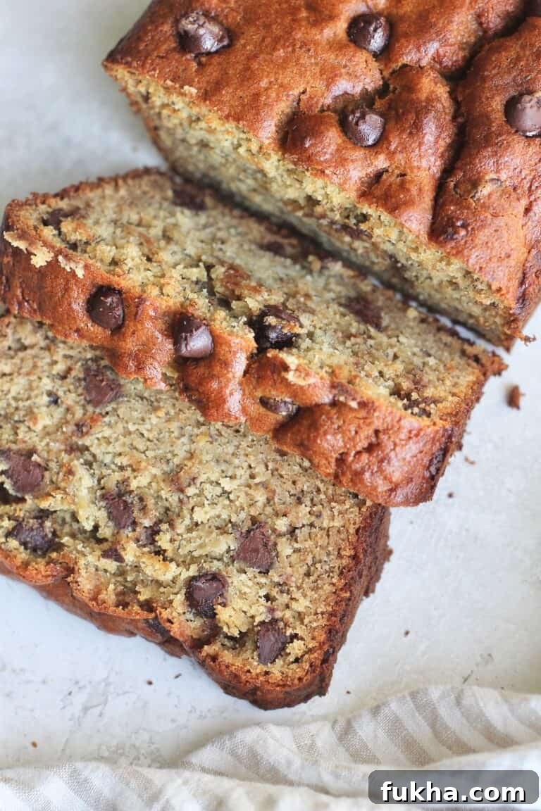sliced banana bread