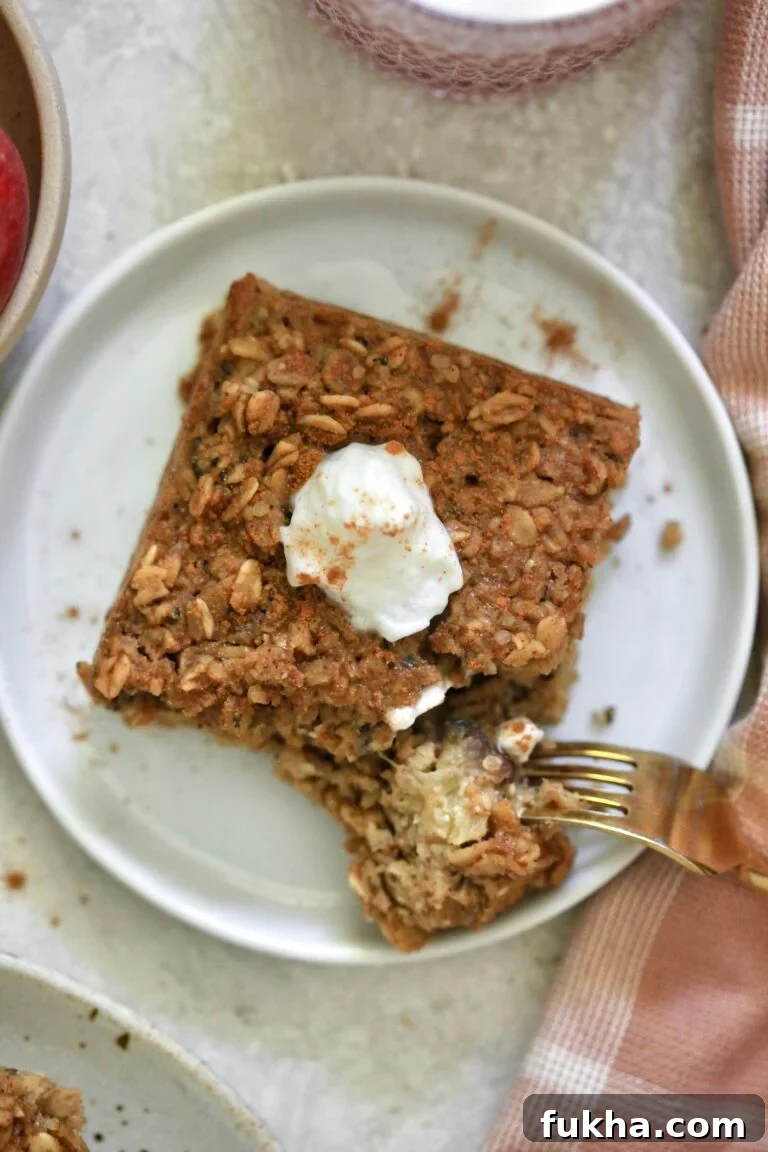 oatmeal on plate with bite taken out