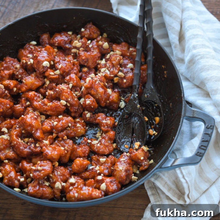 Crispy Korean chicken nuggets coated with sauce