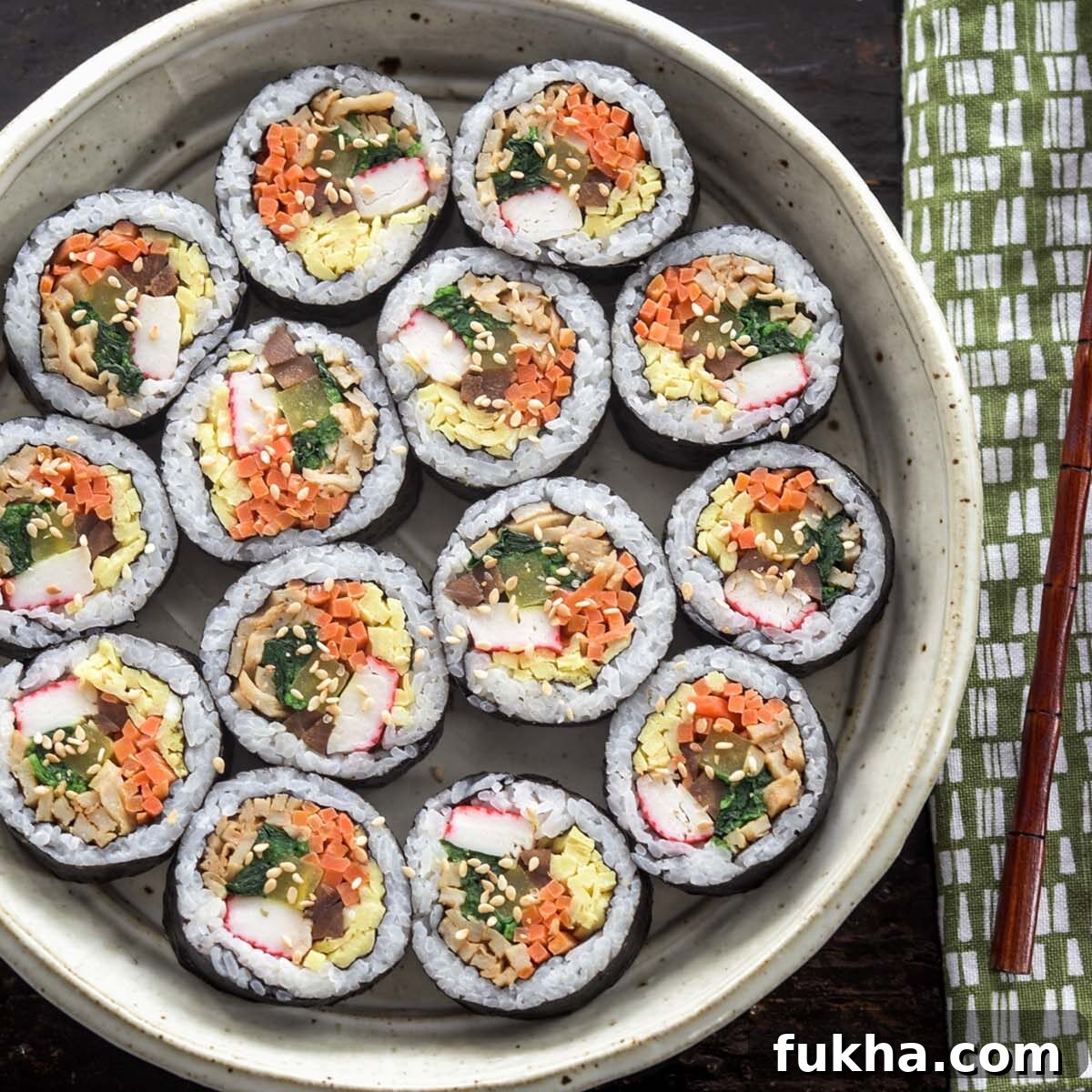 Kimbap Korean seaweed rice rolls
