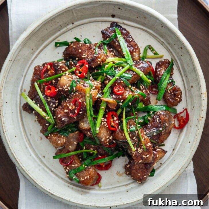 Honey garlic pork with chives