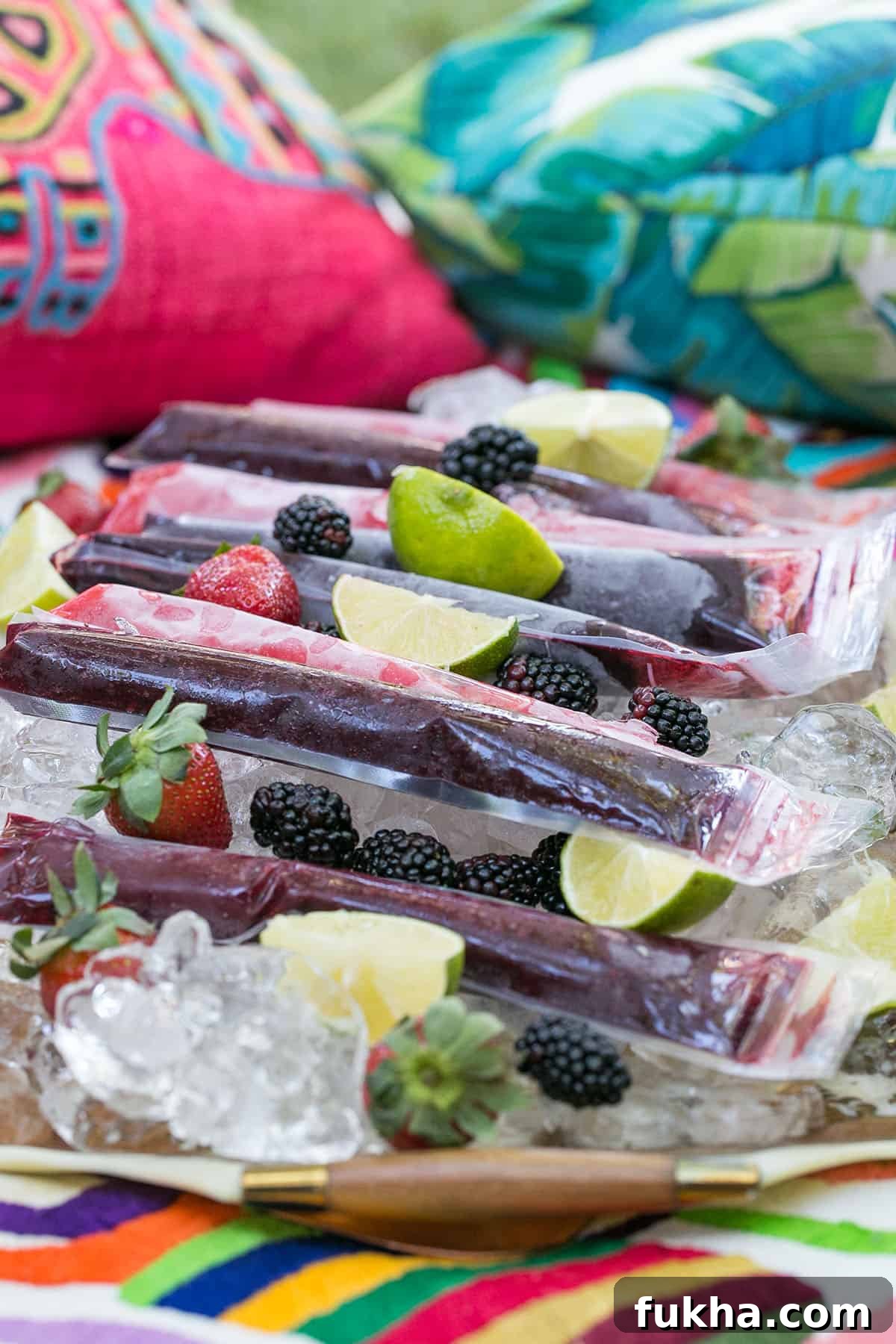 Margarita Recipes for Spring, Summer, Fall and Winter 14 Margarita popsicles on a tray.