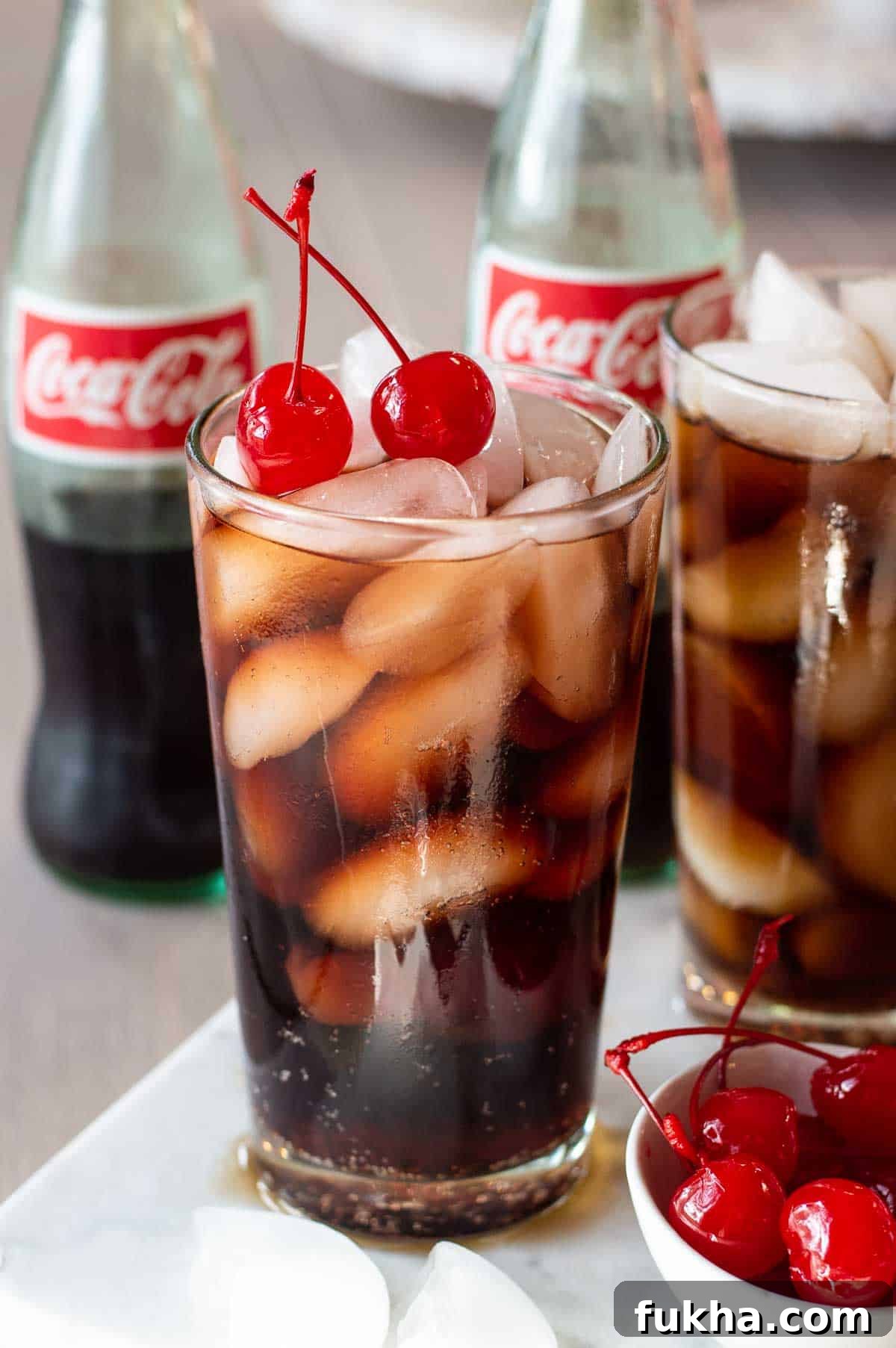 1-Minute Roy Rogers Drink in a tall glass with cherries