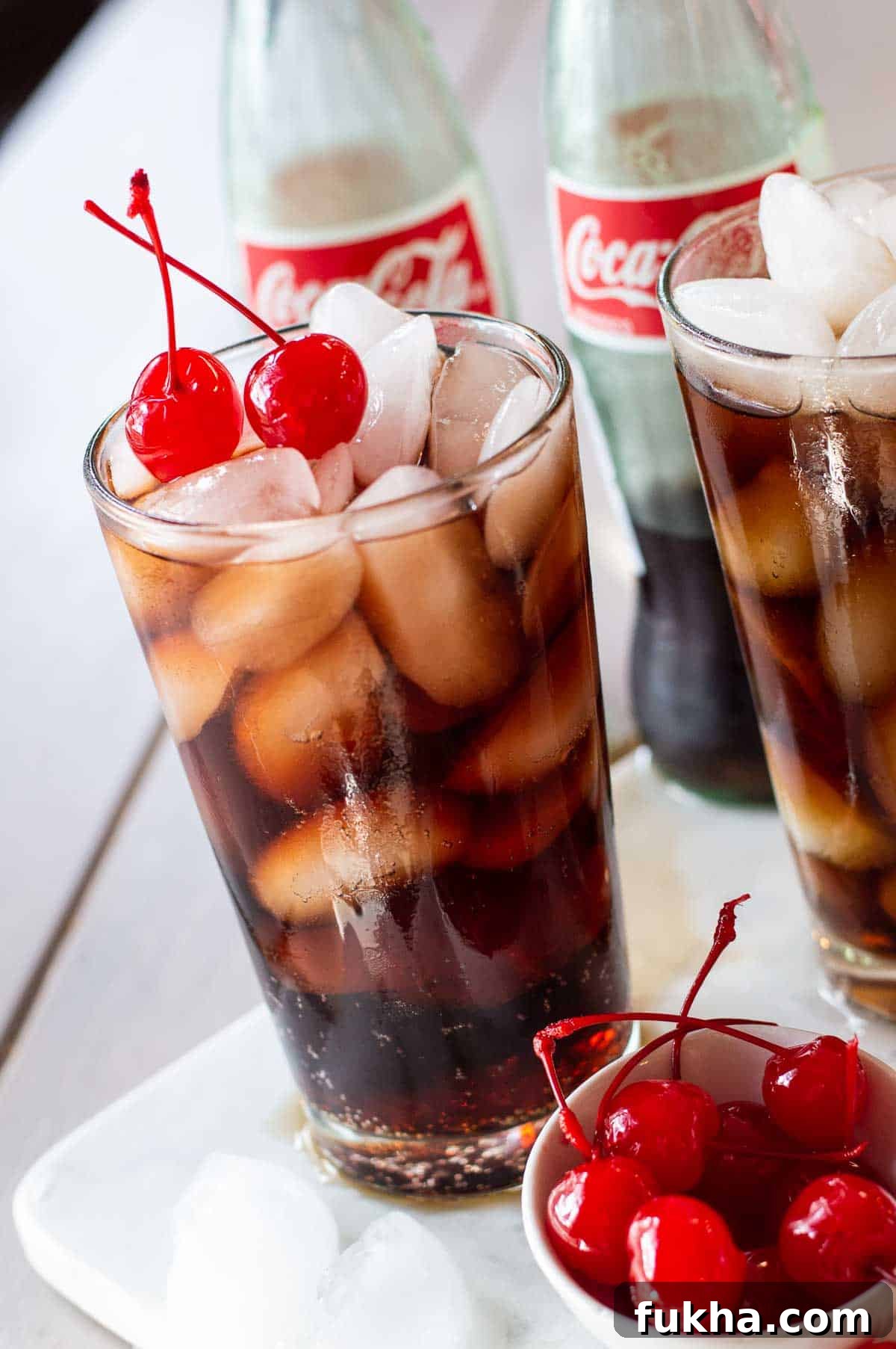 1-Minute Roy Rogers Drink in a glass with cherries