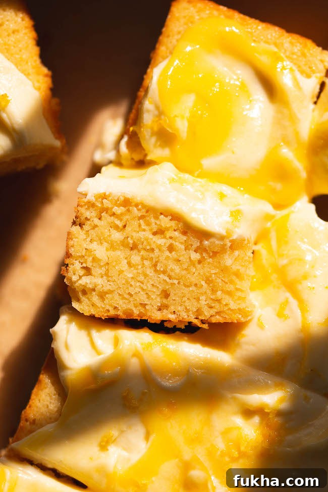 Lemon curd cake close-up