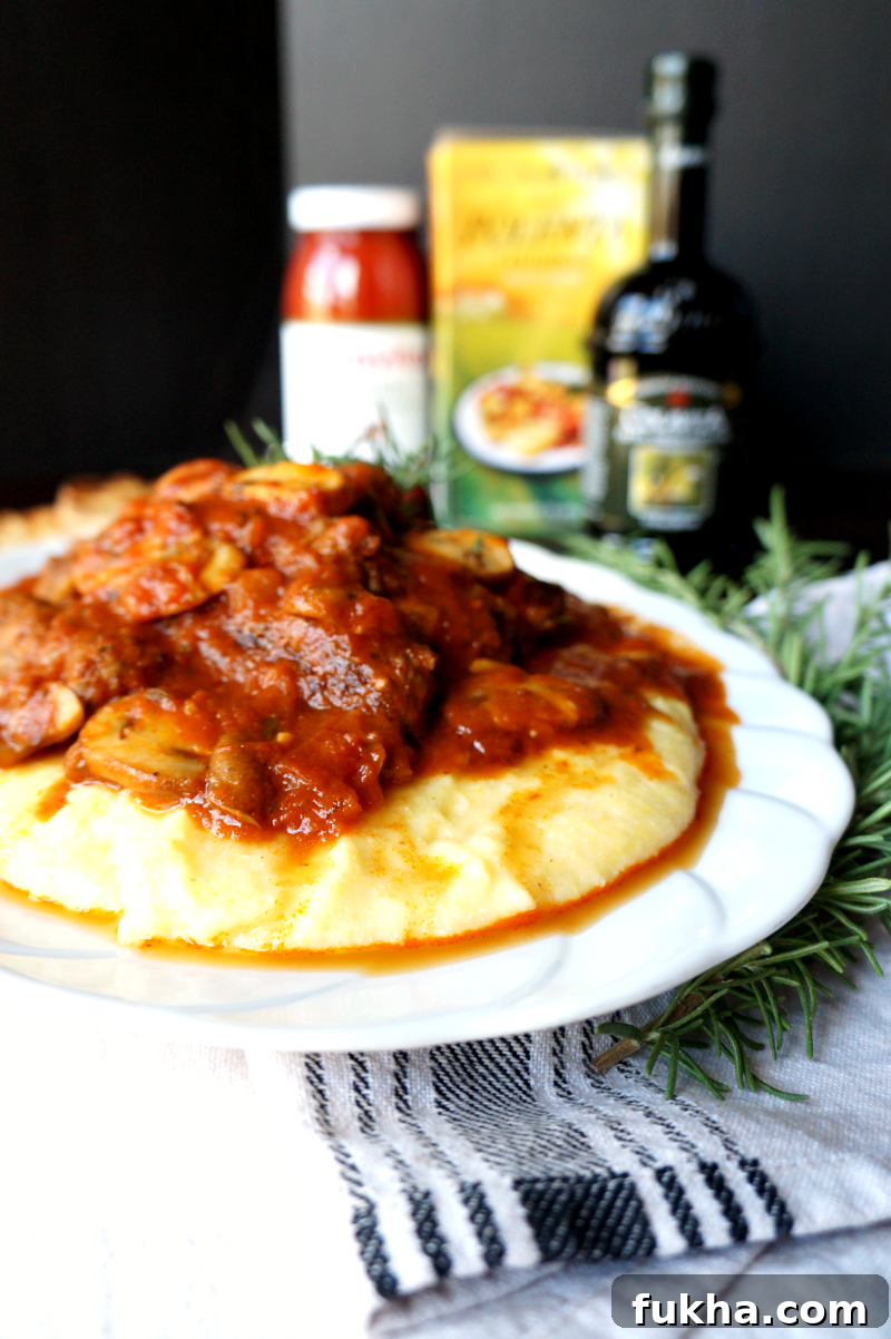 polenta con salsiccia e funghi | The Baking Fairy