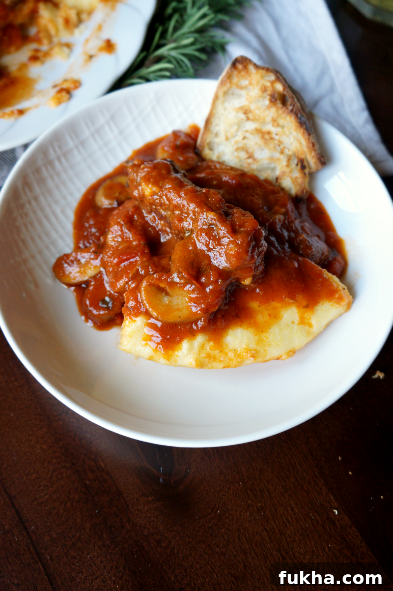 polenta con salsiccia e funghi | The Baking Fairy