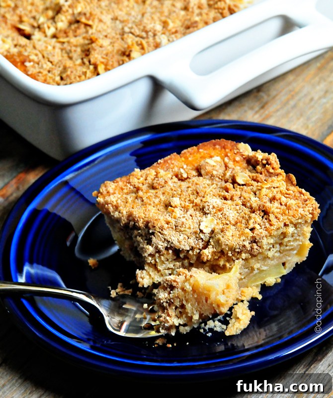Sliced apple breakfast cake