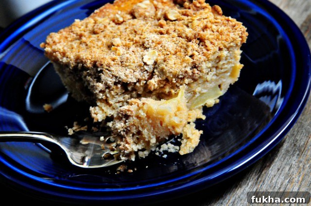 Apple breakfast cake close-up