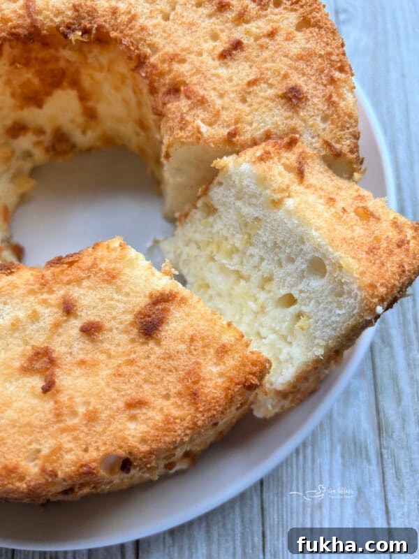 Slice of Pineapple Angel Food Cake