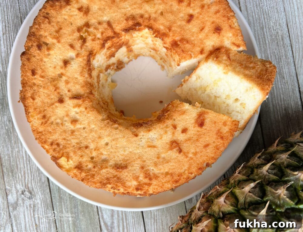 Pineapple Angel Food Cake whole
