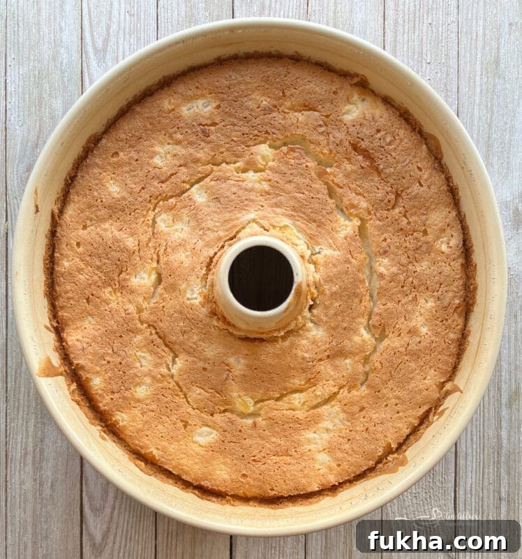 Pineapple Angel Food Cake slice