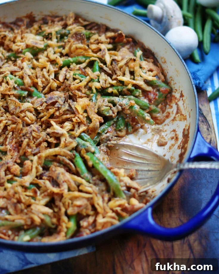 an easy from scratch recipe for green bean casserole without canned soup or canned beans