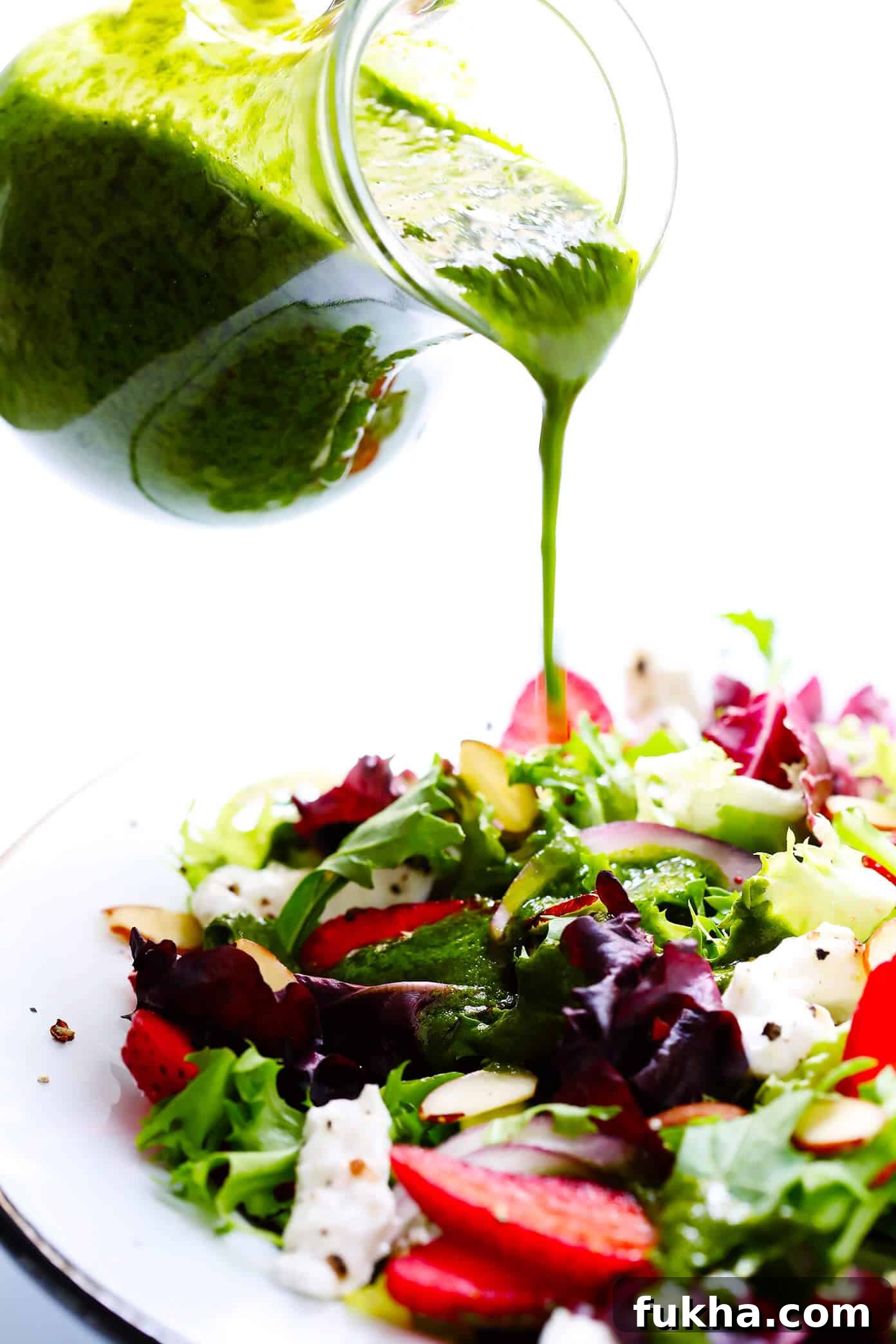 Strawberry Burrata Salad with Basil Vinaigrette