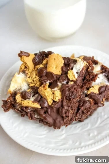 Fudgy Oreo-Stuffed Brownies Recipe 10 S'MORES BROWNIES