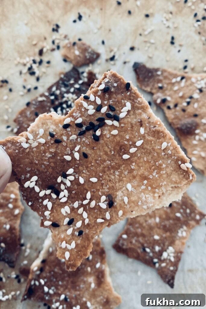 Sourdough lavosh crackers