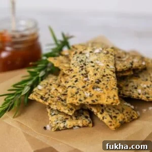 Seedy sourdough crackers